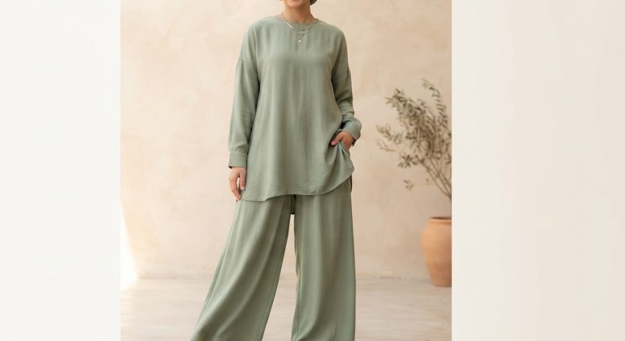 Sage Silk Co-ord Set — alternate view