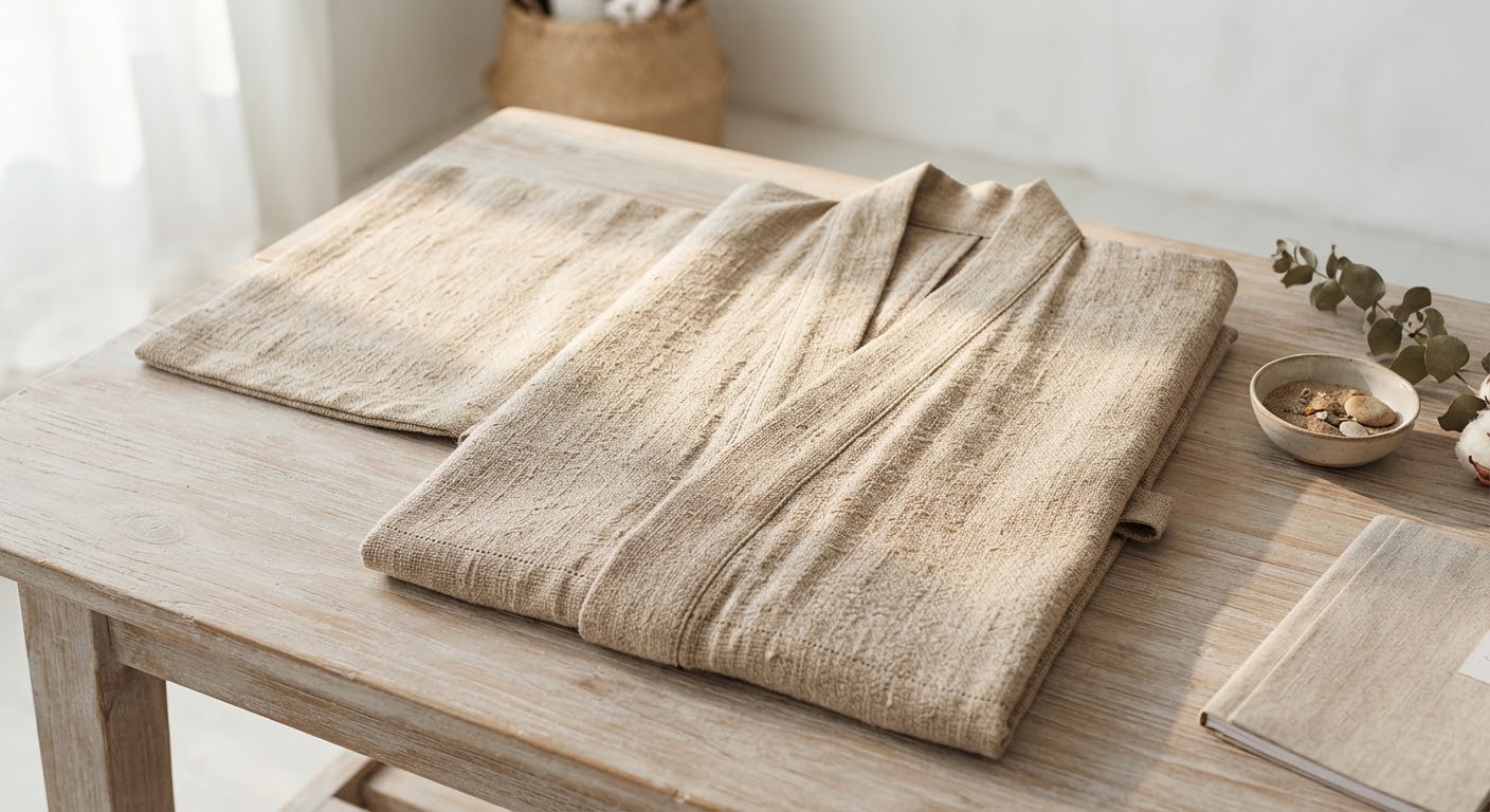 Textured Sand Kimono — Kimono · Sand